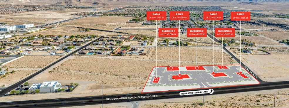 SEC Blue Diamond Rd & Tenaya Way, Las Vegas, NV for lease - Aerial - Image 2 of 16