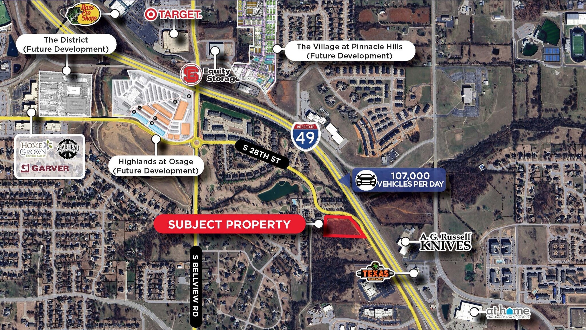 28th St, Rogers, AR for sale Aerial- Image 1 of 4