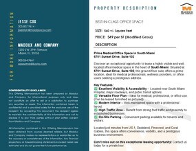 6701 Sunset Dr, Miami, FL for lease Interior Photo- Image 2 of 5