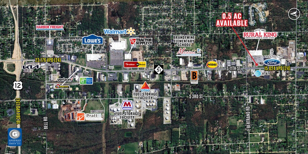 2721 11th Street, Niles, MI for sale - Aerial - Image 2 of 2