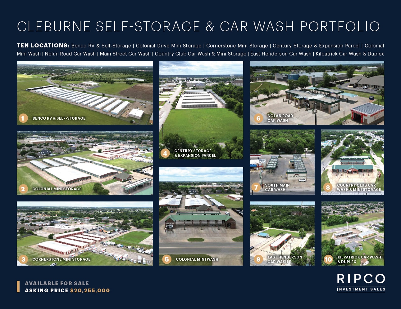 Cleburne Self-Storage+Car Wash Portfolio portfolio of 9 properties for sale on LoopNet.com Building Photo- Image 1 of 11