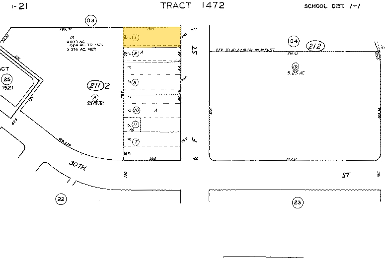 3105 F St, Bakersfield, CA for sale - Plat Map - Image 3 of 3