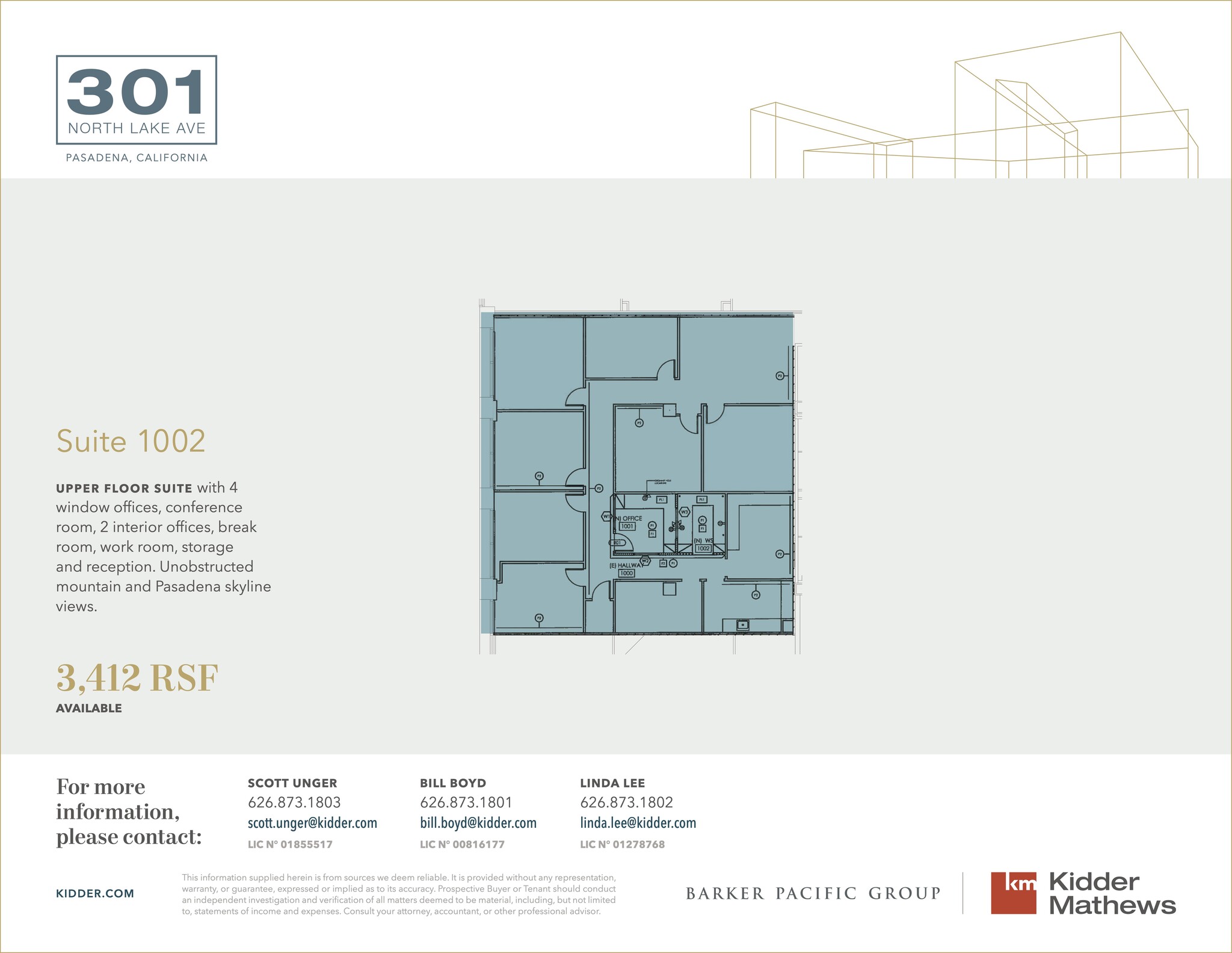 301 N Lake Ave, Pasadena, CA for lease Floor Plan- Image 1 of 1