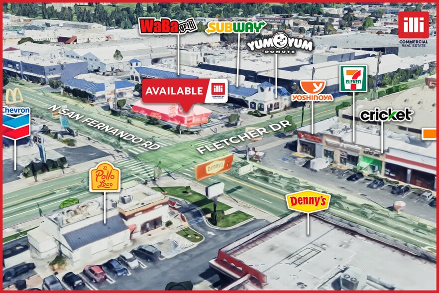 3101-3125 N San Fernando Rd, Los Angeles, CA for lease - Aerial - Image 1 of 8