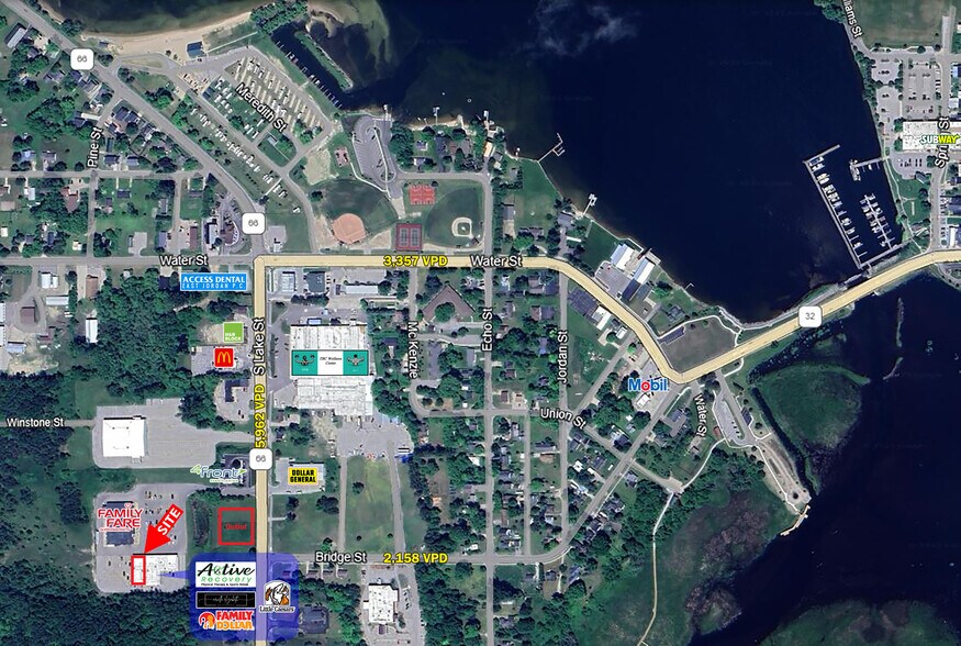 250 Lake St, East Jordan, MI for lease - Aerial - Image 2 of 6