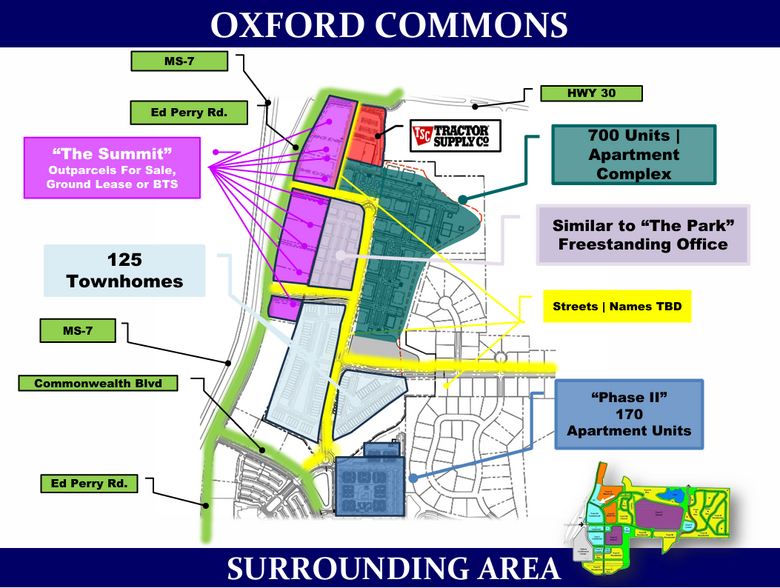 The Summit at Oxford Commons - Sisk Ave., Oxford, MS for lease - Building Photo - Image 1 of 7