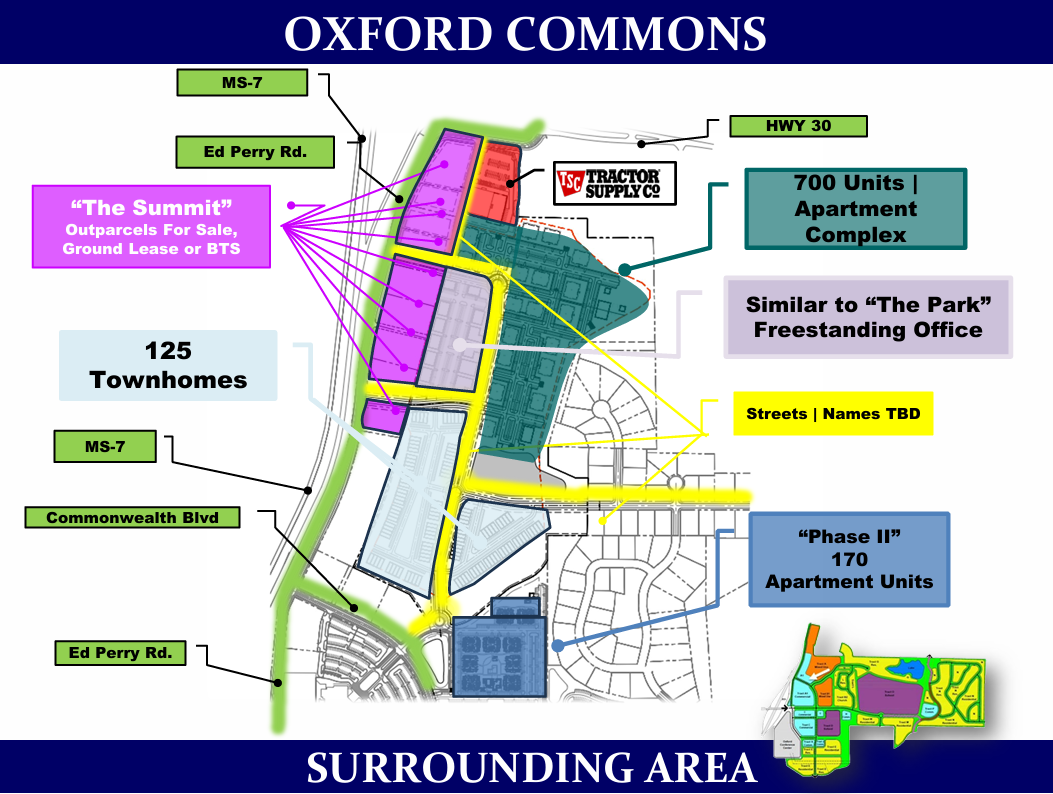 The Summit at Oxford Commons - Sisk Ave., Oxford, MS for lease Building Photo- Image 1 of 8