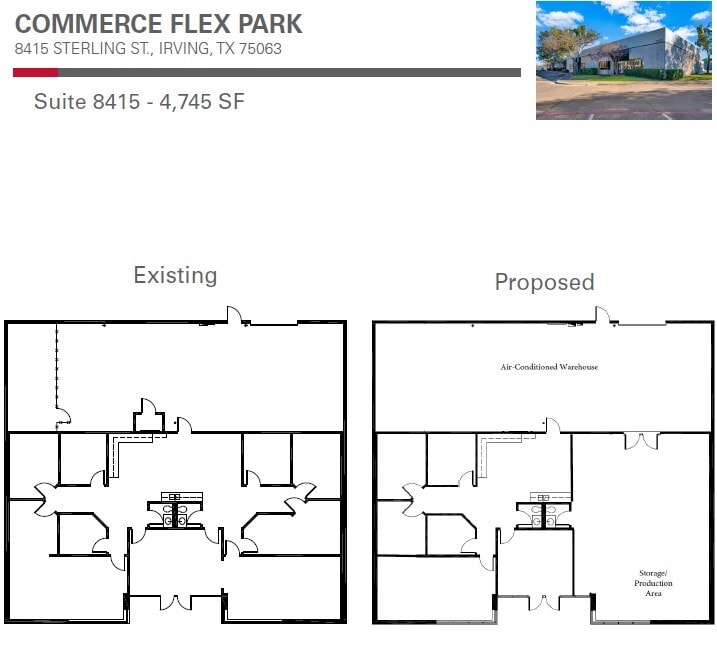 8422-8428 Sterling St, Irving, TX for lease Floor Plan- Image 1 of 1