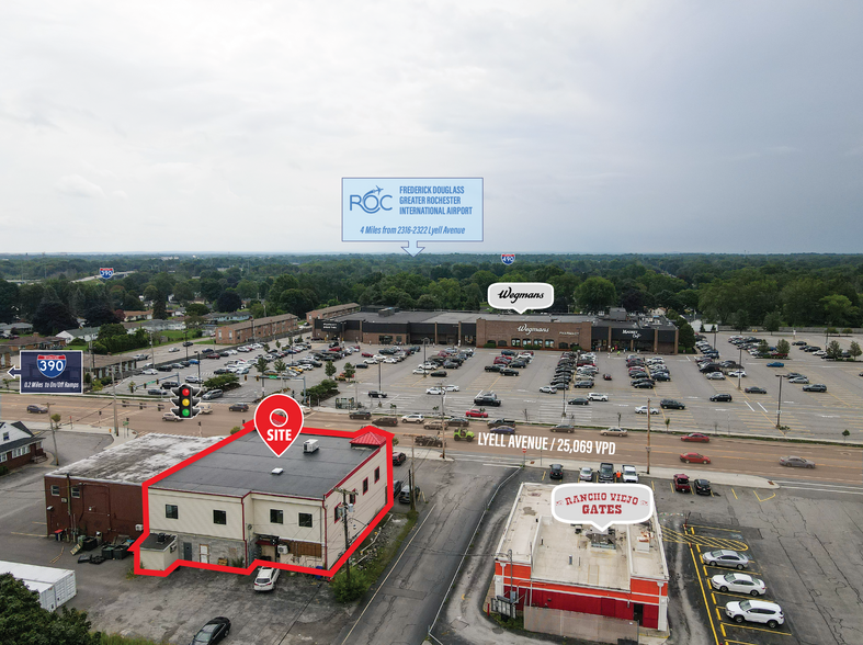 2316-2322 Lyell Ave, Rochester, NY for lease - Aerial - Image 2 of 5