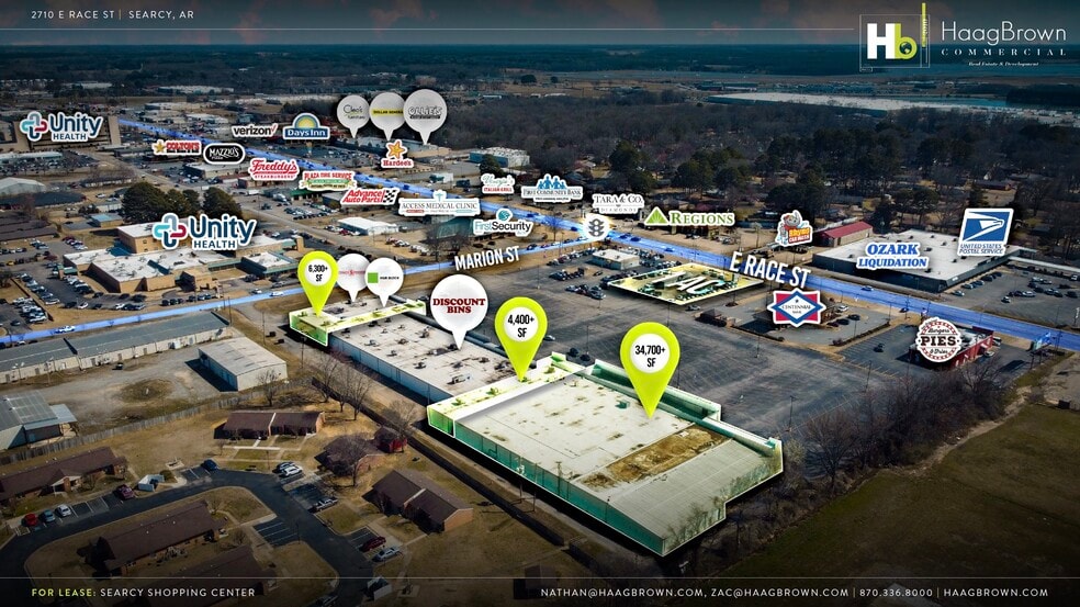 2702 E Race Ave, Searcy, AR for lease - Aerial - Image 3 of 4