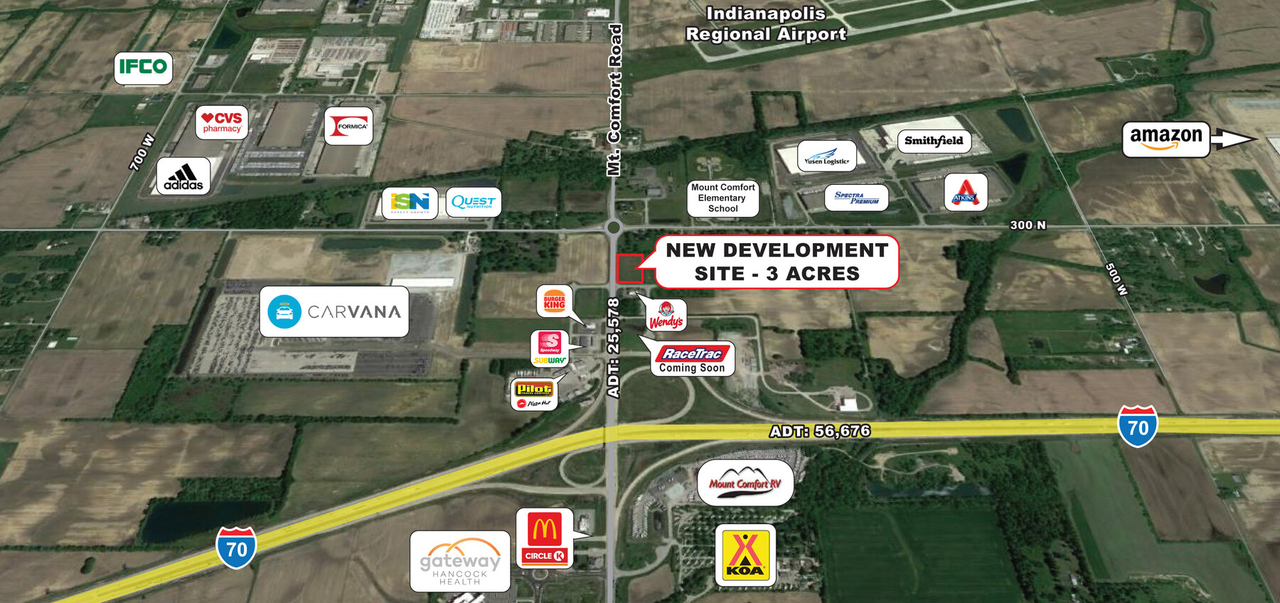 Mt. Comfort Rd @ W County Road 300 N, Greenfield, In 46140 - Parcel A 