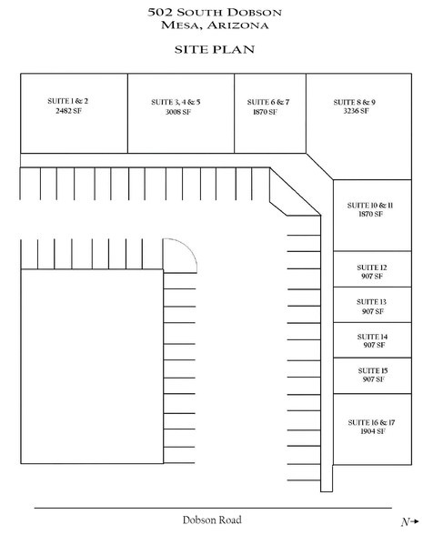 502 S Dobson Rd, Mesa, AZ for lease - Site Plan - Image 3 of 4