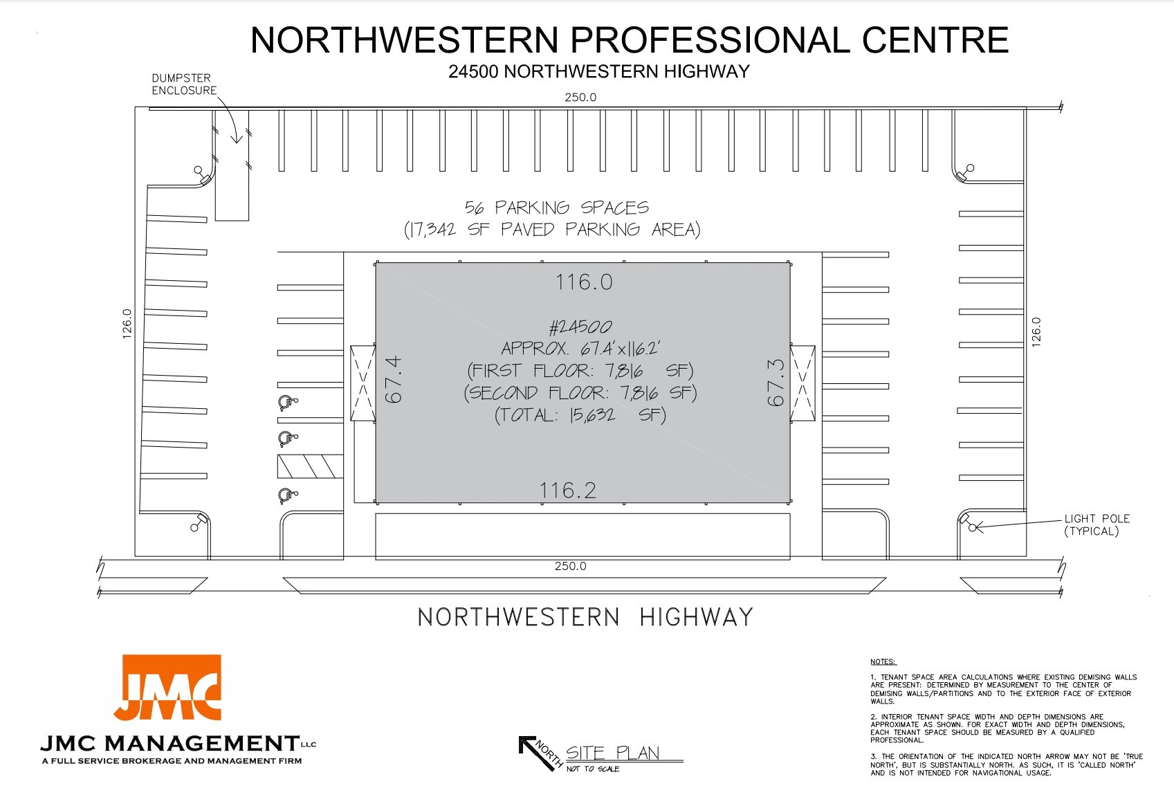 24500 Northwestern Hwy, Southfield, MI for lease Site Plan- Image 1 of 2