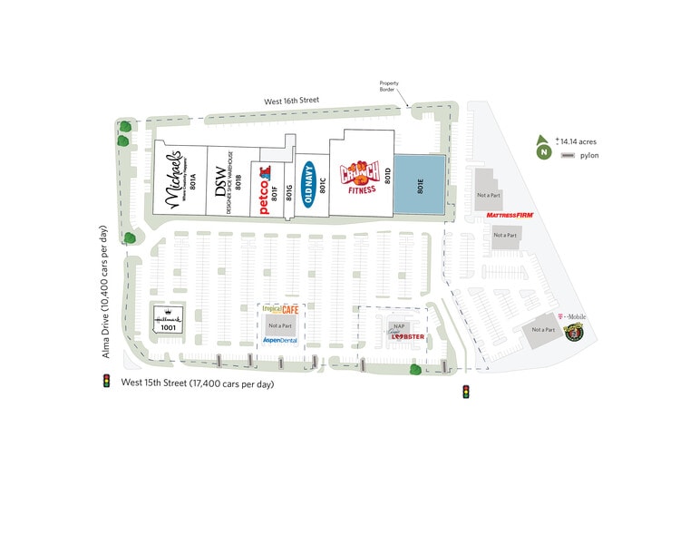 801-1001 W 15th St, Plano, TX for lease - Site Plan - Image 3 of 14