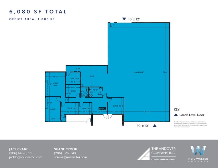 19030-19042 72nd Ave S, Kent, WA for lease - Floor Plan - Image 2 of 15