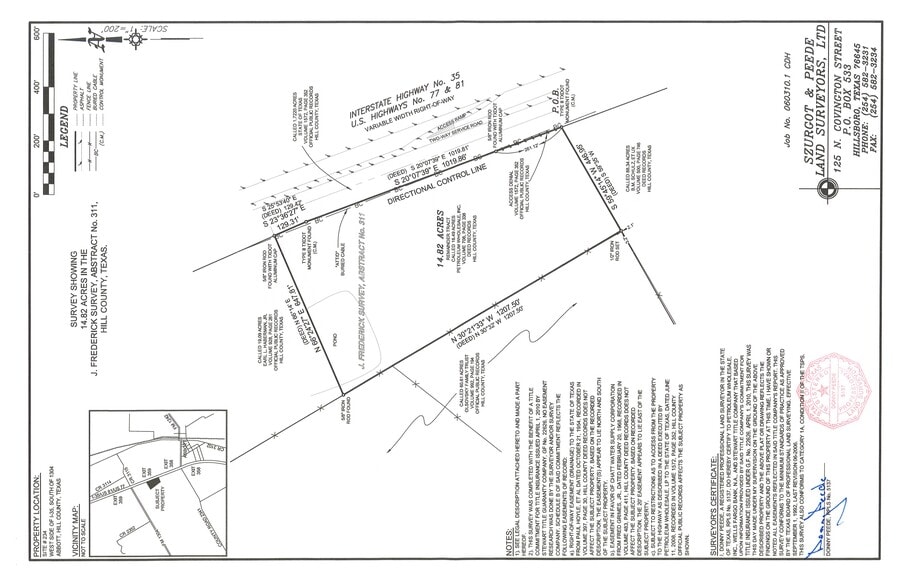 West Side of I-35 Feeder Road South of FM 1304, Abbott, TX for sale - Building Photo - Image 2 of 2