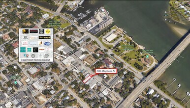 208 Magnolia St, New Smyrna Beach, FL - AERIAL  map view - Image1