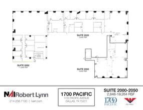 1700 Pacific Ave, Dallas, TX for lease Floor Plan- Image 2 of 2