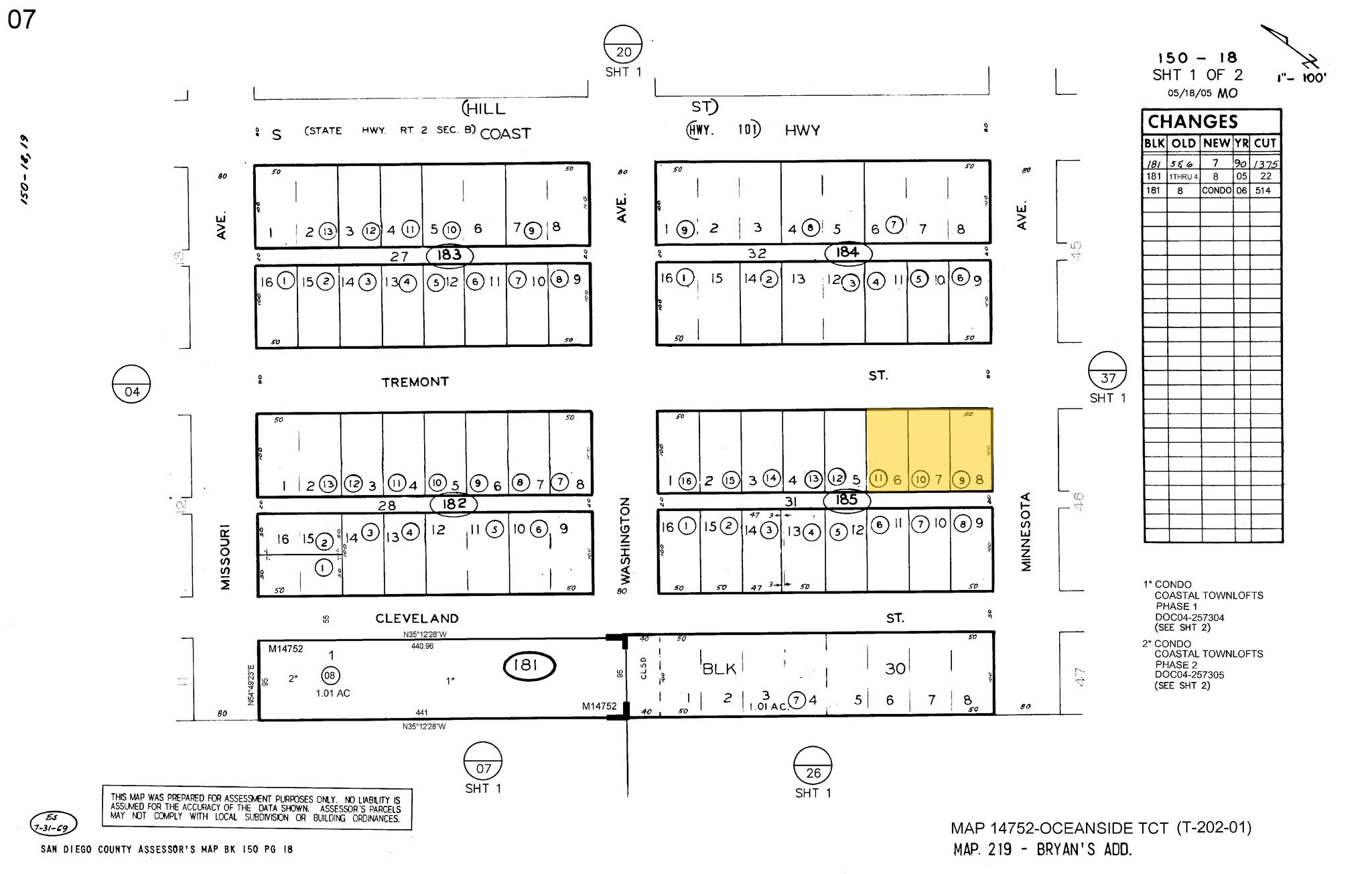 425 S Coast Hwy, Oceanside, CA for sale Plat Map- Image 1 of 1