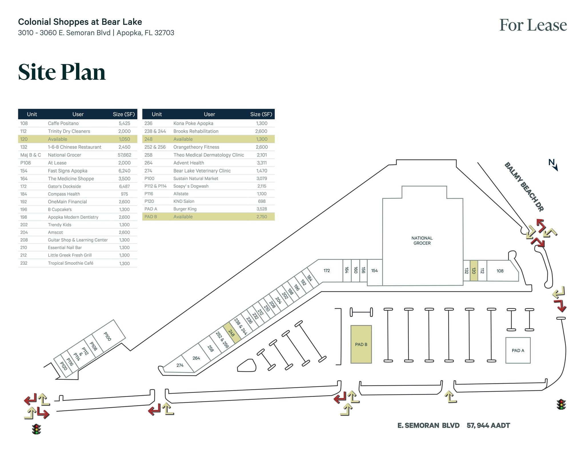 3010-3060 E Semoran Blvd, Apopka, FL for lease Site Plan- Image 1 of 1