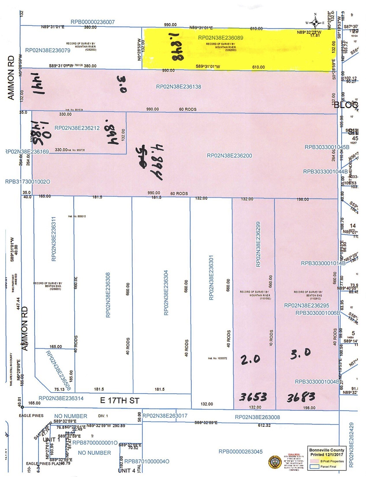 17th St, Ammon, ID for sale Plat Map- Image 1 of 1