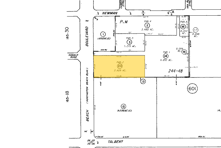 17822 Beach Blvd, Huntington Beach, CA for lease - Plat Map - Image 2 of 7