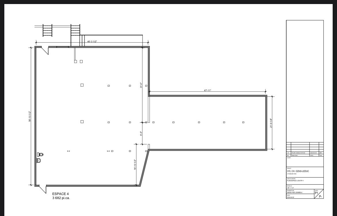 315 Ch Ozias-Leduc, Otterburn Park, QC for lease Floor Plan- Image 1 of 3