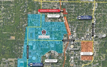 632 W Prospect St, Fayetteville, AR - AERIAL  map view
