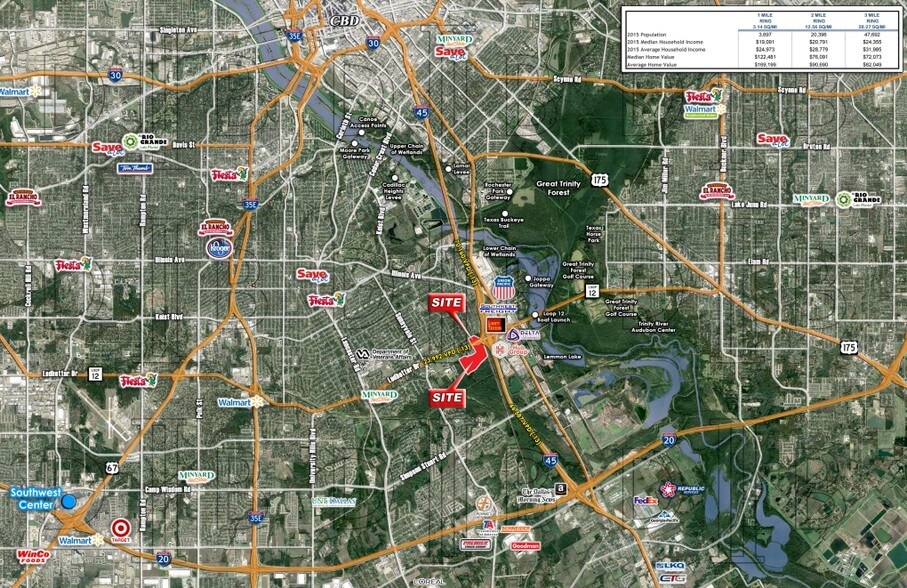 NWC & SWC I-45 & Great Trinity Forest Way, Dallas, TX for sale - Primary Photo - Image 1 of 1