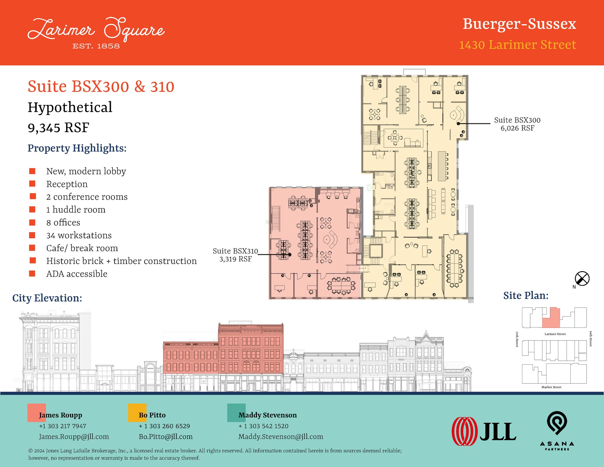 1400-1498 Larimer St, Denver, CO for lease Floor Plan- Image 1 of 2