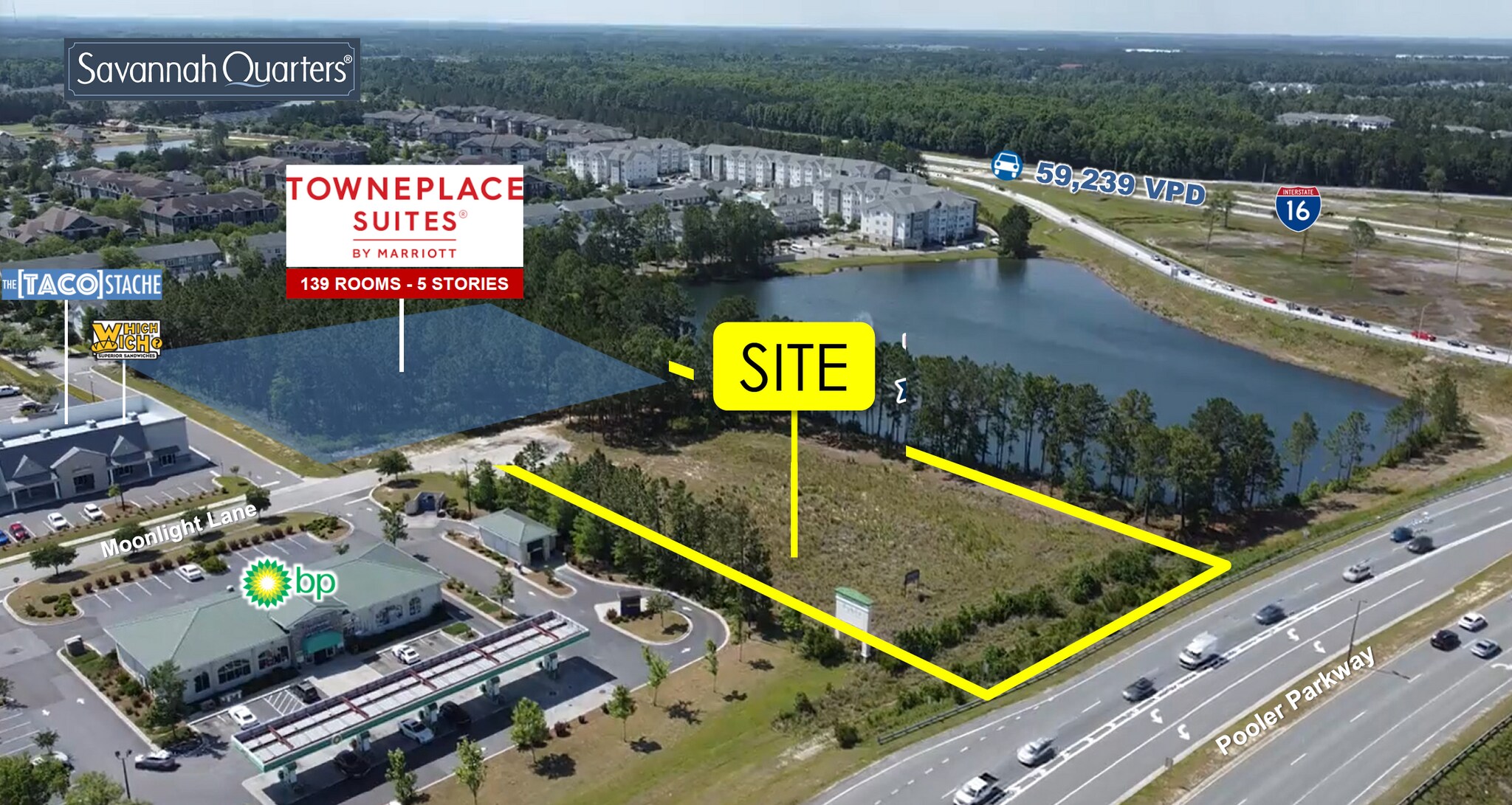 0 Moonlight Lane, Pooler, GA for sale Aerial- Image 1 of 4