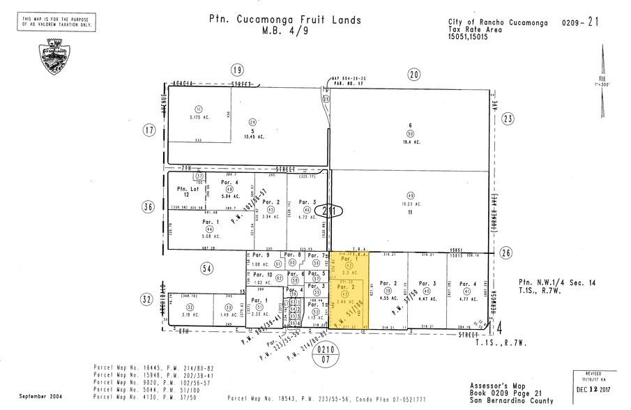 9910 6th St, Rancho Cucamonga, CA for lease - Plat Map - Image 2 of 3