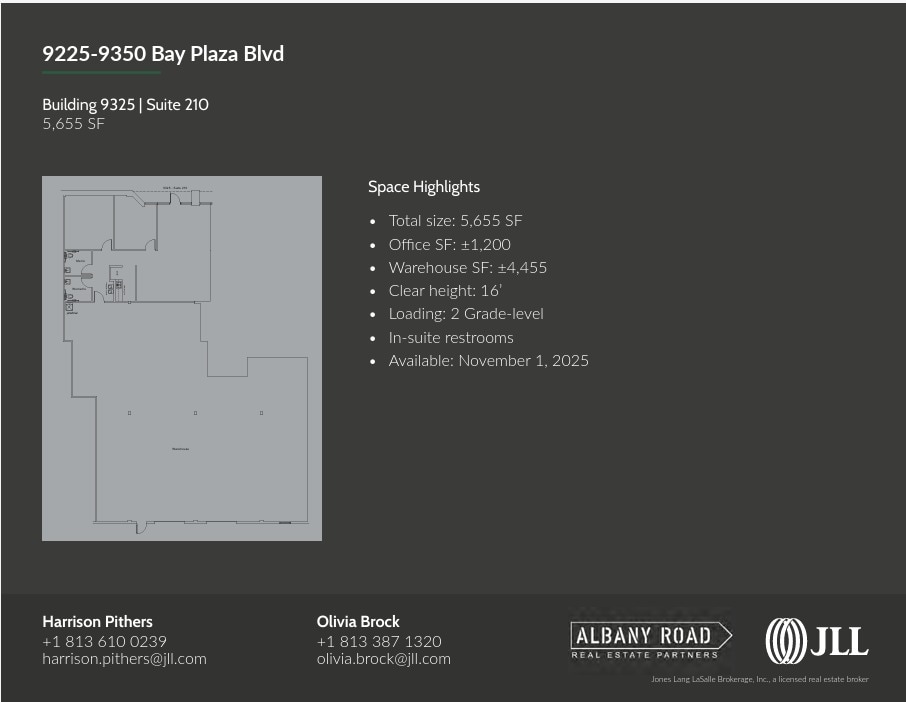 9280 Bay Plaza Blvd, Tampa, FL for lease Floor Plan- Image 1 of 1