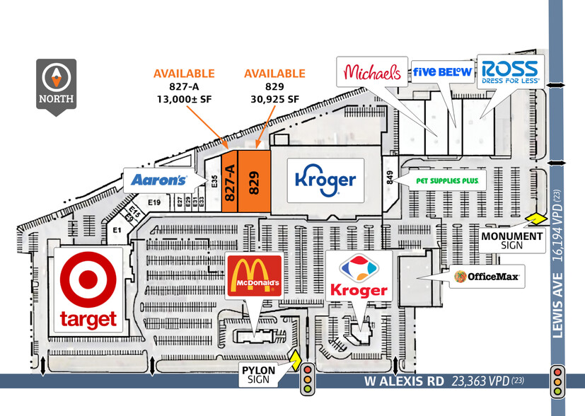 821 W Alexis Rd, Toledo, OH for lease - Site Plan - Image 2 of 2