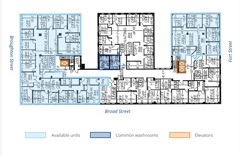 645 Fort St, Victoria, BC for lease Floor Plan- Image 1 of 1