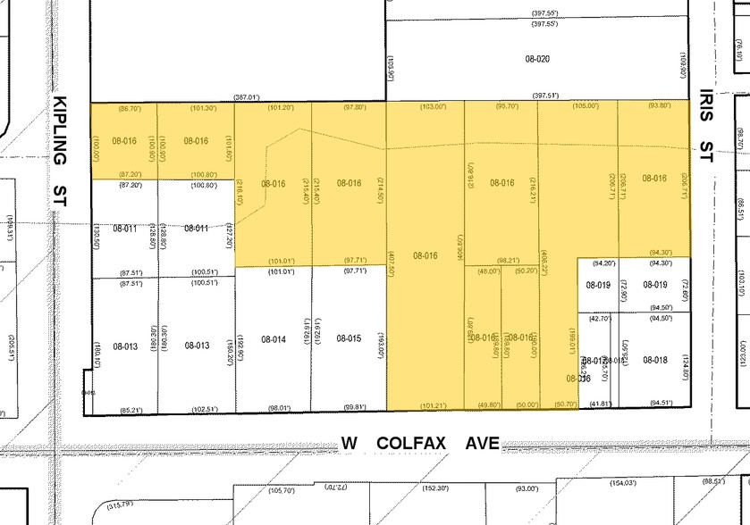 9797 W Colfax Ave, Lakewood, CO for lease - Plat Map - Image 2 of 4