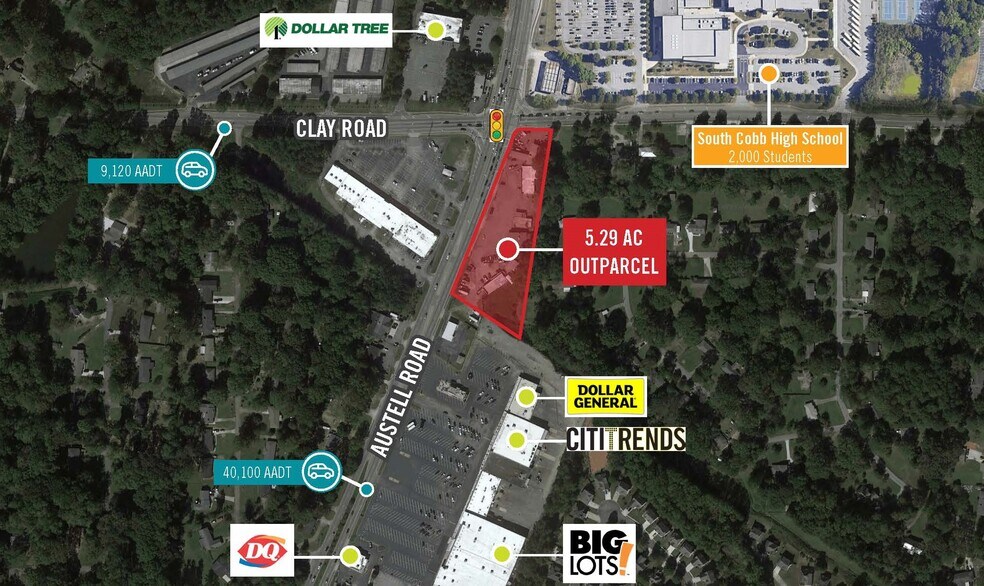 Austell Road, Austell, GA for sale - Aerial - Image 1 of 1