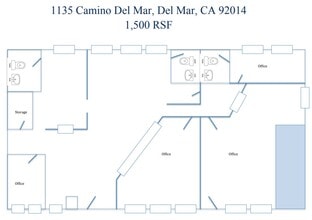 1135 Camino del Mar, Del Mar, CA for lease Floor Plan- Image 1 of 1