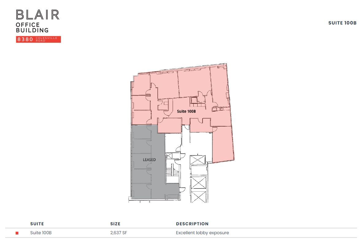 8380 Colesville Rd, Silver Spring, MD for lease Floor Plan- Image 1 of 1