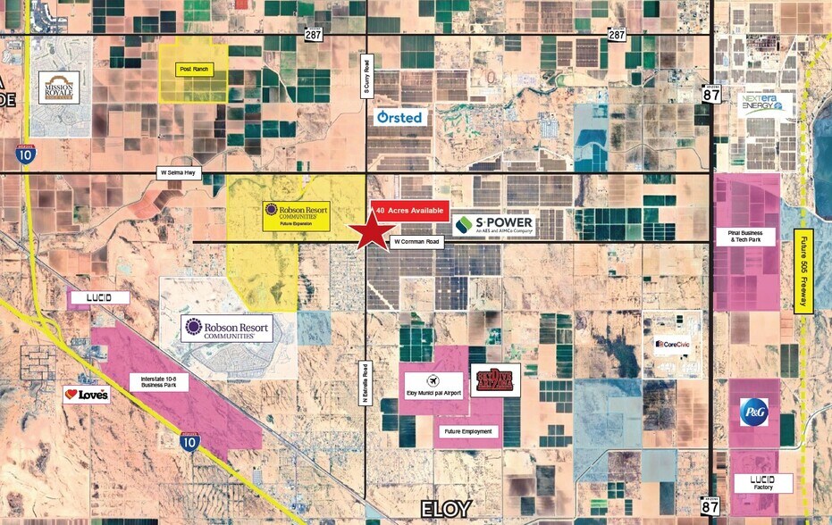 NEC Curry Rd & Cornman Rd, Eloy, AZ for sale - Aerial - Image 3 of 3