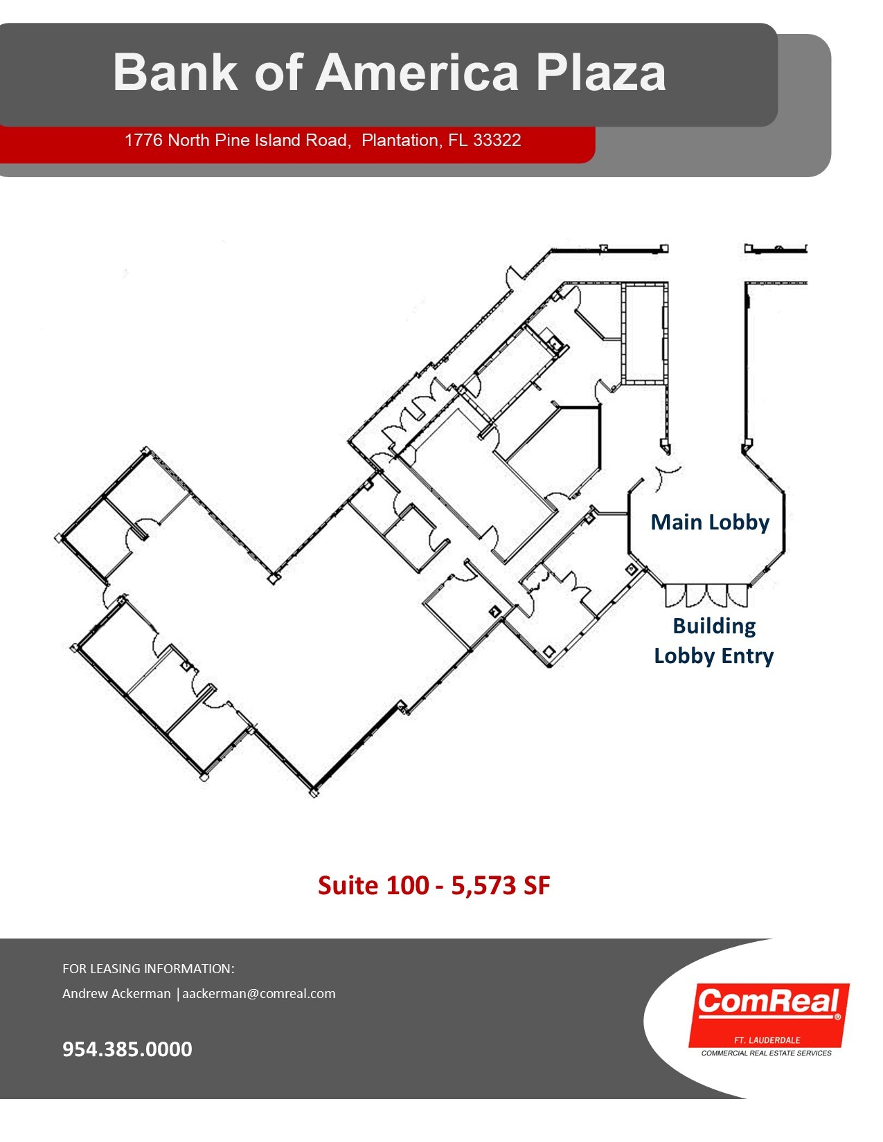 1776 N Pine Island Rd, Plantation, FL for lease Floor Plan- Image 1 of 1