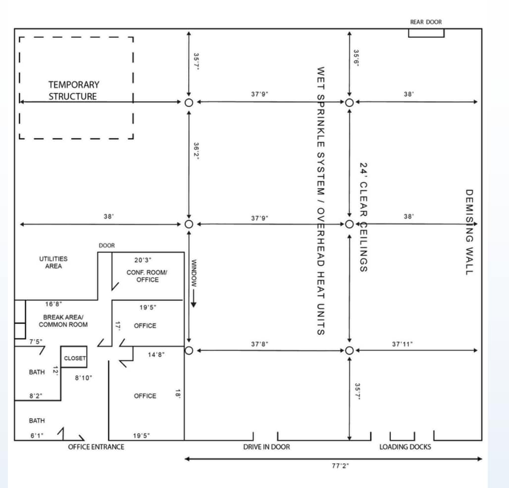 1881-1883 Circuit Dr, Round Lake Beach, IL for lease Floor Plan- Image 1 of 1