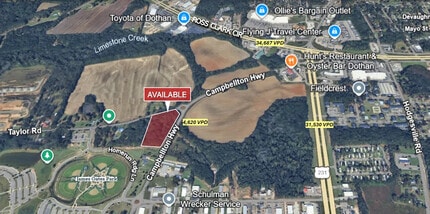 000 Campbellton Hwy, Dothan, AL - Aerial map view