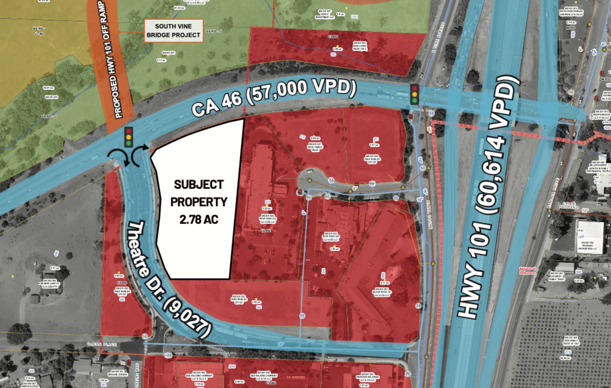 SE CNR of Hwy 46 and Theatre Dr, Paso Robles, CA for sale Building Photo- Image 1 of 2