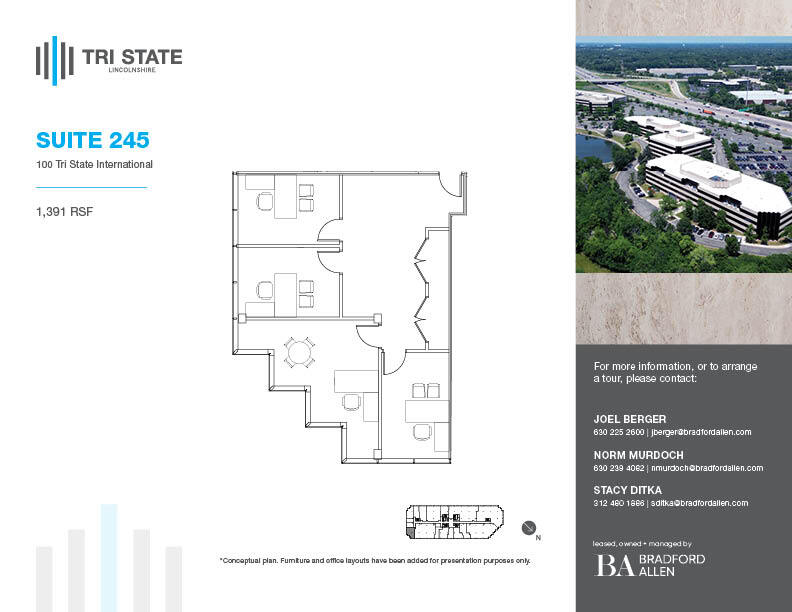 300 Tri State International, Lincolnshire, IL for lease Floor Plan- Image 1 of 1