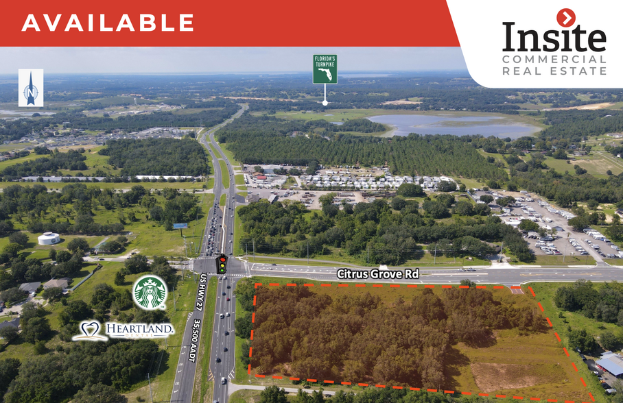 N Hwy 27 & Citrus Grove Rd, Minneola, FL for lease - Aerial - Image 1 of 3