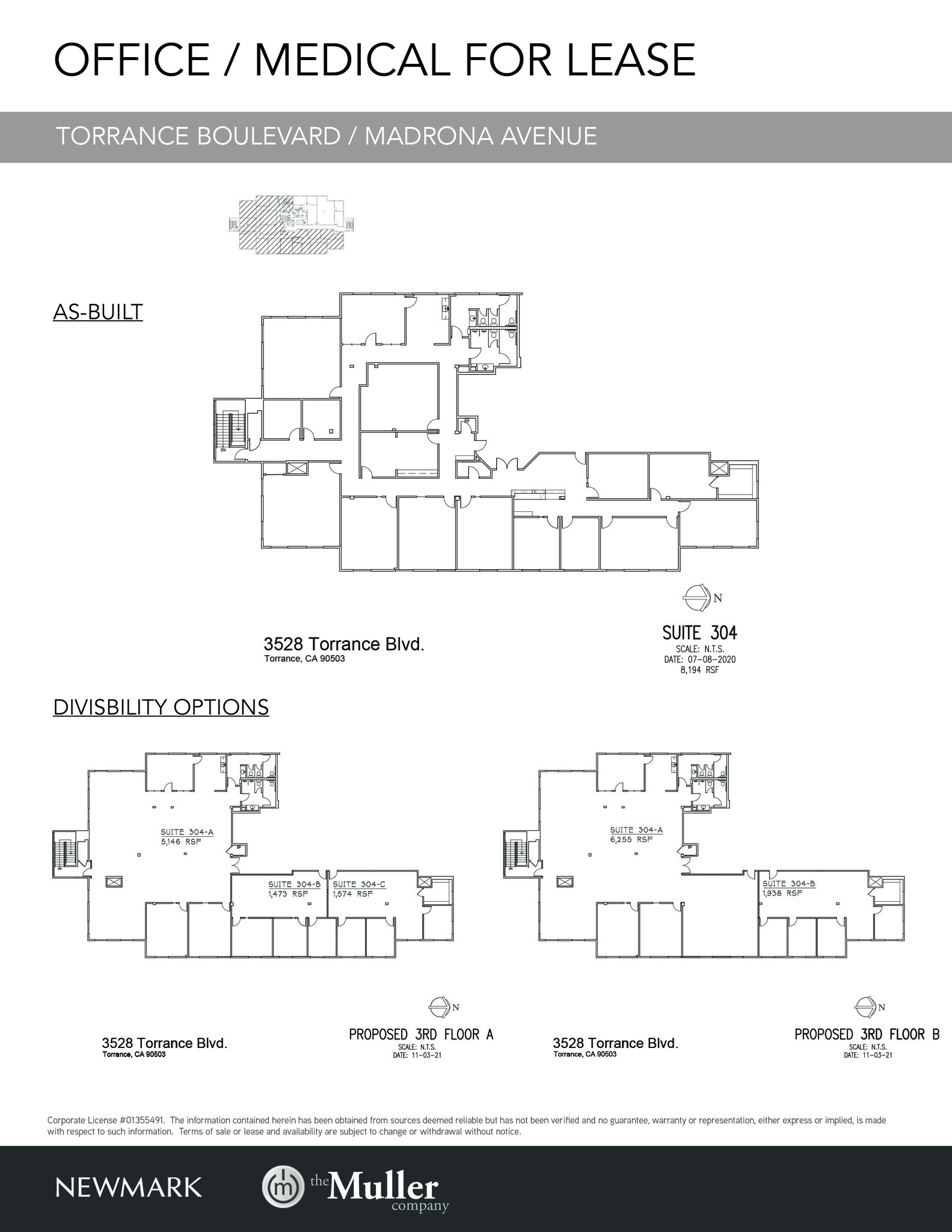 3400 Torrance Blvd, Torrance, CA for lease Floor Plan- Image 1 of 1