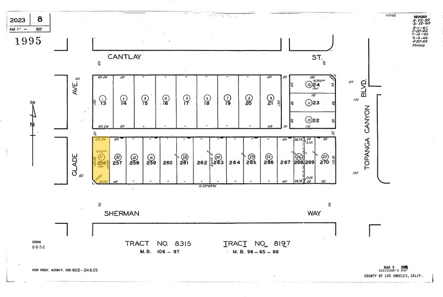 22063-22065 Sherman Way, Canoga Park, CA for lease - Plat Map - Image 2 of 2