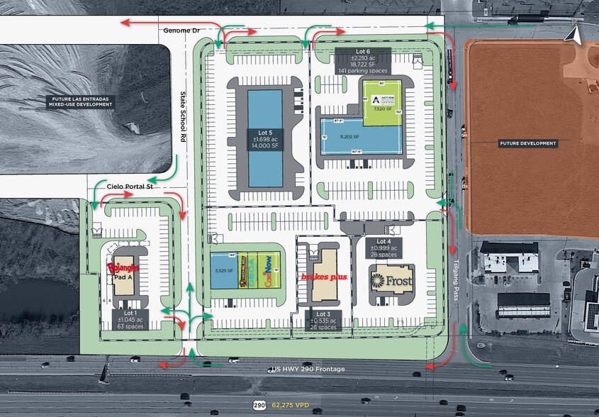 Las Entradas North, Manor, TX for lease - Site Plan - Image 2 of 3