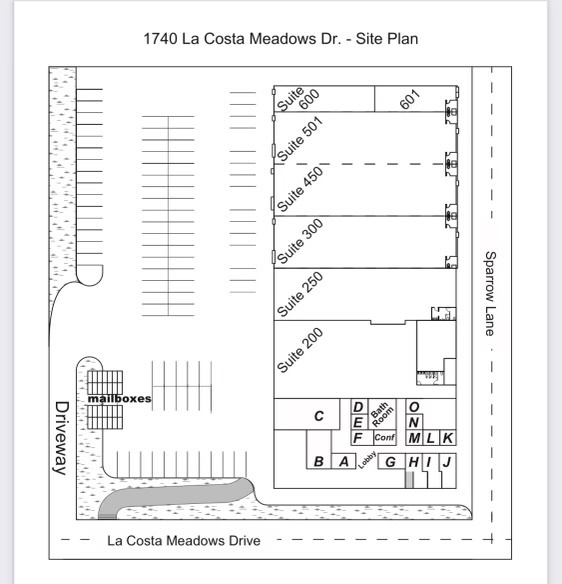 1740 La Costa Meadows Dr, San Marcos, CA for lease - Site Plan - Image 2 of 7